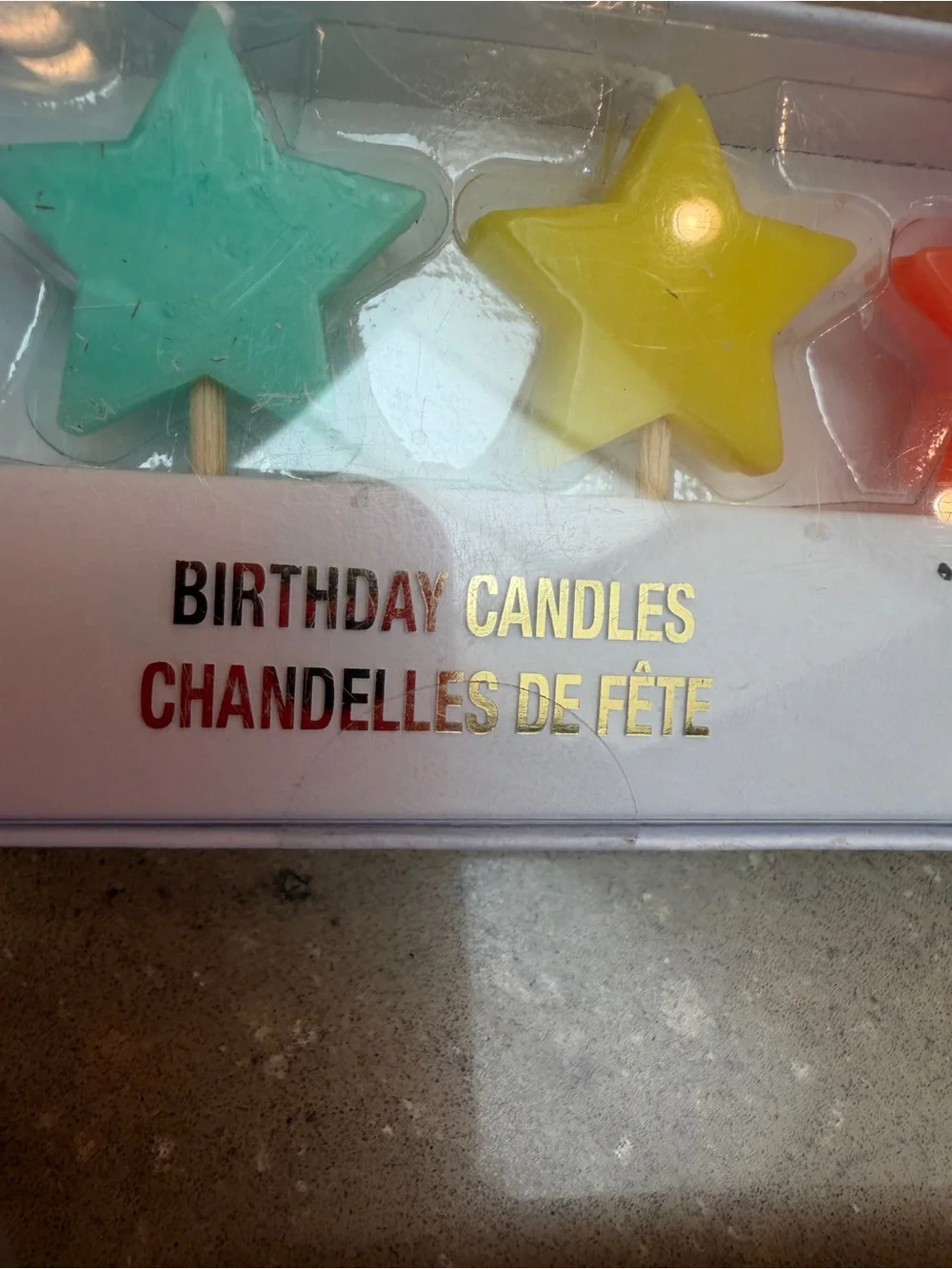 NWT Star-Shaped Birthday Candles - Rainbow Set of 6 ⭐️ (2sets avail) price/set